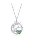 Фото #1 товара Sterling Silver Abalone Deer Pendant Necklace