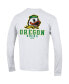 Men's White Oregon Ducks Team Stack Long Sleeve T-shirt