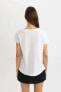 Kadın T-shirt Beyaz K1508az/wt83