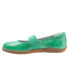 Softwalk High Point S1466-338 Womens Green Narrow Mary Jane Flats Shoes