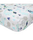Фото #1 товара Oceania 100% Cotton Blue/Gray/White Whale with Octopus and Fish Nautical Ocean Theme Fitted Crib Sheet