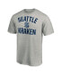 ფოტო #3 პროდუქტის Men's Heathered Gray Seattle Kraken Big and Tall Victory Arch T-shirt