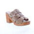 Фото #2 товара Bed Stu Enticing F399018 Womens Brown Leather Slip On Heeled Sandals Shoes