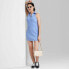 Women's Sleeveless Knit Bodycon Polo Dress - Wild Fable™ Blue size XL