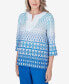 Фото #5 товара Women's Neptune Beach Ombre Diamond Print Tunic Top