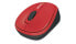 Фото #1 товара Microsoft WMM 3500 - Optical - RF Wireless - 1000 DPI - Black - Red