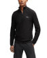 ფოტო #1 პროდუქტის Men's Contrast Logo Zip-Neck Sweater