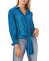 Фото #1 товара Vince Camuto Tie Front Blouse Blueberry Teal S