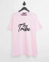 In The Style Plus Tribe t-shirt in pink