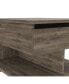 Luanda Lift Top Coffee Table, Casters, One Shelf - Dark Brown