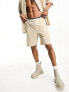 ASOS DESIGN co-ord oversized shorts in beige sporty mesh