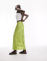 Фото #6 товара Topshop Tall satin bias maxi skirt in lime