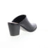 Фото #8 товара Diba True No Vella 57514 Womens Black Leather Slip On Heeled Sandals Shoes