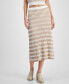 Фото #3 товара Women's Newport Striped Knit Midi Skirt