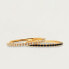 Minimalist gold-plated ring with glittering zircons White Essential Gold AN01-347