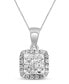 ფოტო #1 პროდუქტის Diamond Quad Pendant (1/2 ct. t.w.) 18" Necklace in 14K White Gold