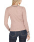 ფოტო #2 პროდუქტის Women's Tipped Textured-Stich Cardigan Sweater