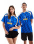 Puma Diamond Print Football jersey in blue and yellow - exclusive to ASOS Голубой, L - фото #2