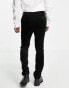 Фото #2 товара Topman skinny jumbo cord suit trousers in black