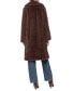 ფოტო #2 პროდუქტის Women's Notched-Collar Faux-Fur Coat