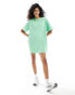 ASOS DESIGN oversized mini t-shirt dress in green ERBSENGRÜN, 32 - фото #2