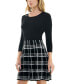 ფოტო #3 პროდუქტის Juniors' Double-Knit Sweater Dress