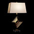 Настольная лампа DKD Home Decor Белый полиэстер Металл Стеклянный 220 V Позолоченный 60 W (43 x 25 x 75 cm)