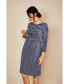 Maternity 3/4 Sleeve Nursing Dress