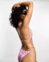 Фото #6 товара Weekday Jet halter bikini top in pink ripple print exclusive to ASOS