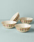Фото #2 товара Holiday Plaid Porcelain All-Purpose Bowls, Set Of 4