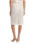 Фото #2 товара Oscar De La Renta Silk-Lined Pencil Skirt Women's White 2