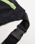 Фото #4 товара Public Desire Ethan pocket detail tech bumbag in black and lime green