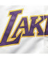 Куртка для мужчин Mitchell&Ness Los Angeles Lakers белая в стиле Hardwood Classics, больших размеров, с рукавами "Рэглан" и застежкой на кнопки 3XT - фото #5