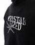 Bershka metallic front printed hoodie in black Черный, S - фото #4