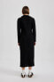Фото #7 товара Платье-миди с длинными рукавами Bodycon Polo Fitilli Kaşkorse от defacto