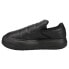 Фото #3 товара Puma Suede Mayu Leather Slip On Womens Black Sneakers Casual Shoes 384430-01