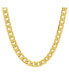 ფოტო #3 პროდუქტის Men's 18k gold Plated Stainless Steel Accented 10mm Figaro Chain 24" Necklaces