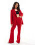 Extro & Vert high waisted tailored trouser in red co-ord