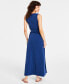 Фото #2 товара Women's Scoop-Neck Waist-Tie Maxi Dress, Created for Macy's