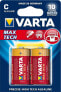 Varta MAX TECH 2x Alkaline C - Single-use battery - C - Alkaline - 1.5 V - 2 pc(s) - Gold - Red