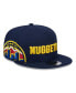 Фото #1 товара Men's Navy Denver Nuggets Side Logo 9FIFTY Snapback Hat