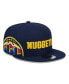 Men's Navy Denver Nuggets Side Logo 9FIFTY Snapback Hat Синий - фото #1