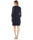 ფოტო #2 პროდუქტის Women's Embellished-Neck Jacket Dress