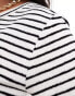 4th & Reckless Plus exclusive towelling t-shirt co-ord in stripe