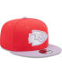 Men's Red, Lavender Kansas City Chiefs Two-Tone Color Pack 9FIFTY Snapback Hat Red, Lavender - фото #3