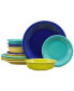 Фото #1 товара Mixed Cool Colors 12-Pc. Classic Dinnerware Set, Service for 4
