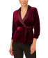 Фото #1 товара Women's Belted Velvet Shawl-Lapel Blazer