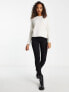 New Look fluffy knit ribbed jumper in off white