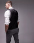 Фото #5 товара Topman skinny textured suit waistcoat in grey