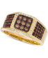 ფოტო #1 პროდუქტის Chocolatier® Men's Diamond Cluster Ring (7/8 ct. t.w.) in 14k Gold